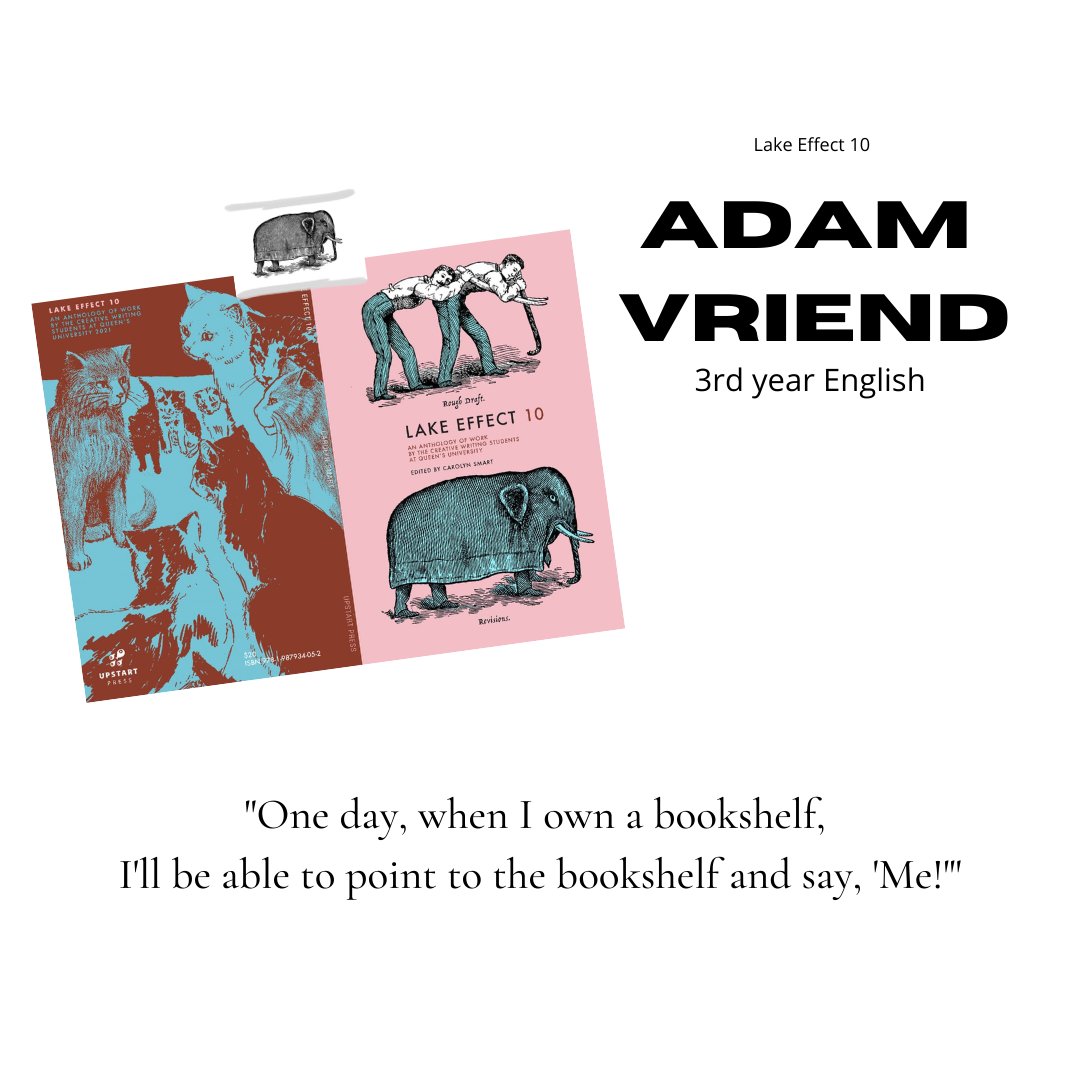 10_effect's tweet image. Meet another one of our writers Adam Vriend and enjoy a special preview of his work, which will be featured in Lake Effect 10! 

@QueensCWRI