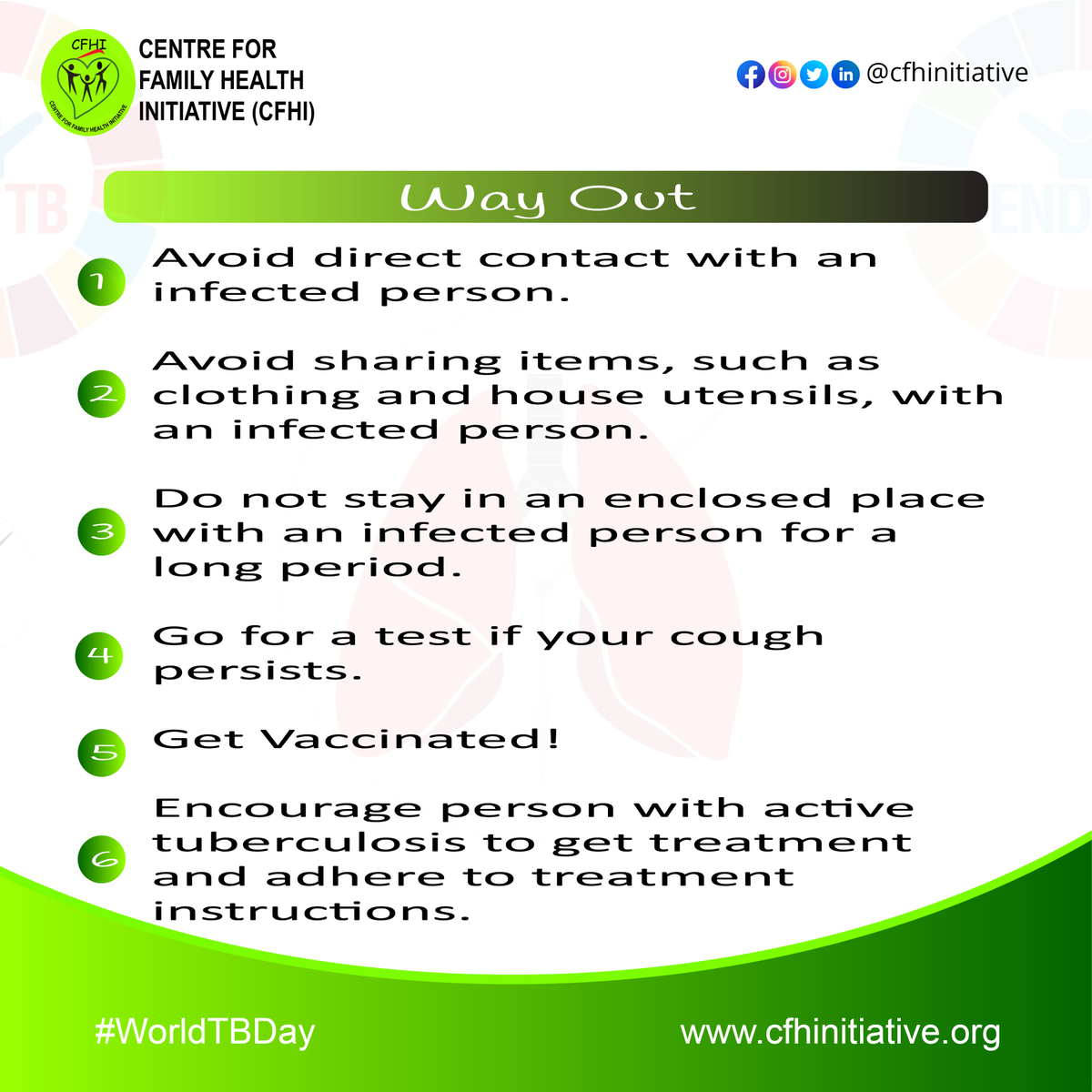 CFHInitiative's tweet photo. The clock is ticking and it is time to end #TB once and for all, as losing lives every day to this curable disease is not an option. 

Join the movement as we put an end to this epidemic.
#SayNoToTB #SayNoToStigmatization #TheClockIsTicking #EndTB #WorldTBDay #WorldTBDay2021 https://t.co/wxdSroCmFV