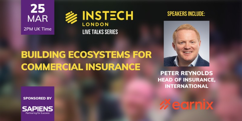 Tomorrow! @PeterWReynolds, Earnix's Head of Insurance - International, joins <a href="/InsTech_London/">InsTech</a> &amp; <a href="/SapiensIns/">Sapiens Insurance Solutions</a> for a webinar on: Building Ecosystems for Commercial Insurance.

🕑 Thursday, March 25th, at 2pm GMT
🔗 Register for free here: bit.ly/3d1govH