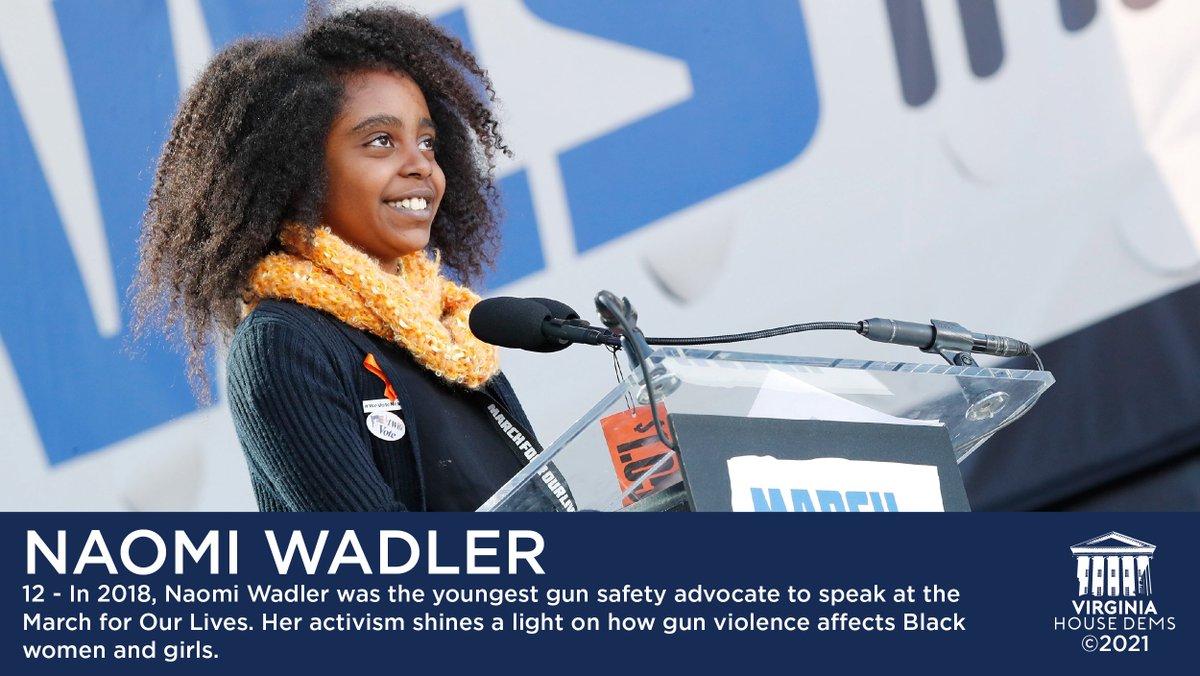 Three years ago today, @NaomiWadler gave a moving speech at @AMarch4OurLives, highlighting how gun violence affects Black women & girls. #WomensHistoryMonth