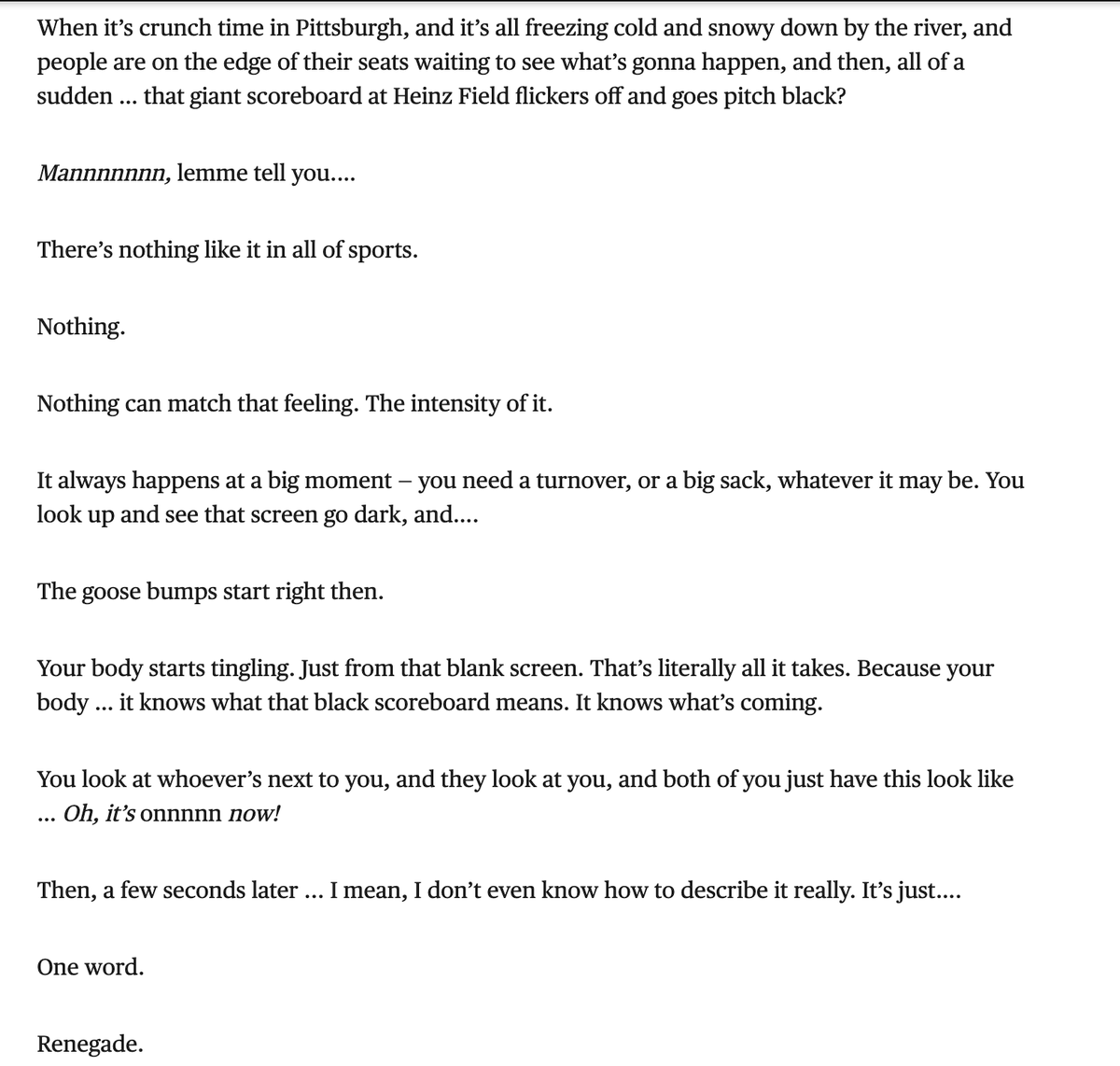 ToneDigz's tweet image. From @Bud_Dupree's goodbye article. Someone get me a wall to run through. #Steelers