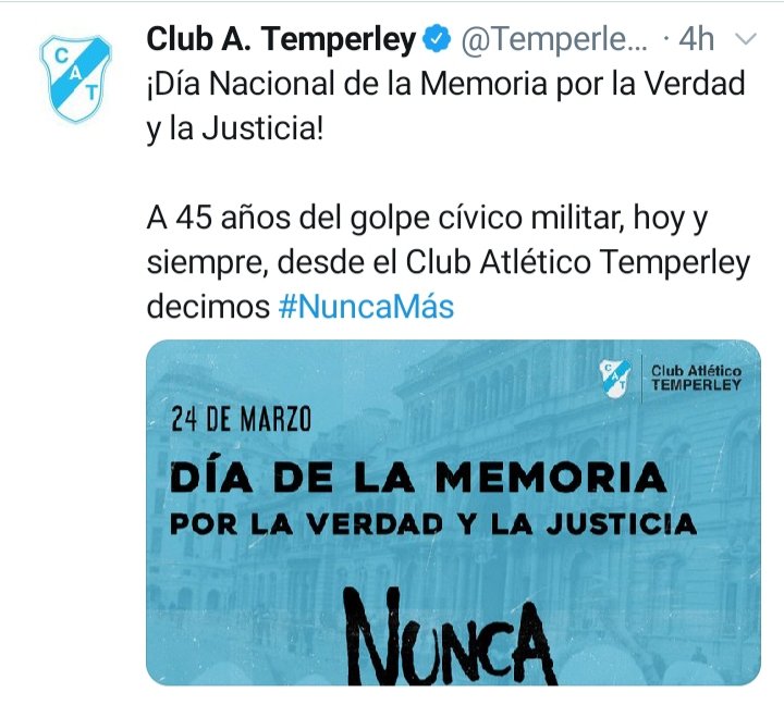 GolTriste's tweet photo. Hoy en una nueva conmemoración del golpe cívico militar en Argentina, practicamente todos los clubes están trabajando en politicas de memoria. Exigiendo verdad y justicia. https://t.co/zETlPeXeEw