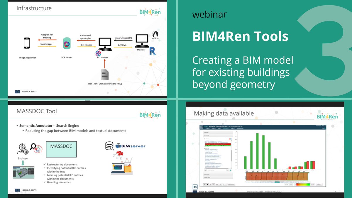 #ICYMI you can now watch our full 3rd #webinaronline where we demo 3 tools to collect data on-site and off-site to enrich your #BIM models! 🧰🏗️ 

Watch and read about the tools presented by our collegues from @NobatekInef4, <a href="/RWTH/">RWTH Aachen</a> and <a href="/IESVE/">The IES Team</a> in this link: bim4ren.eu/bim-models-bey…