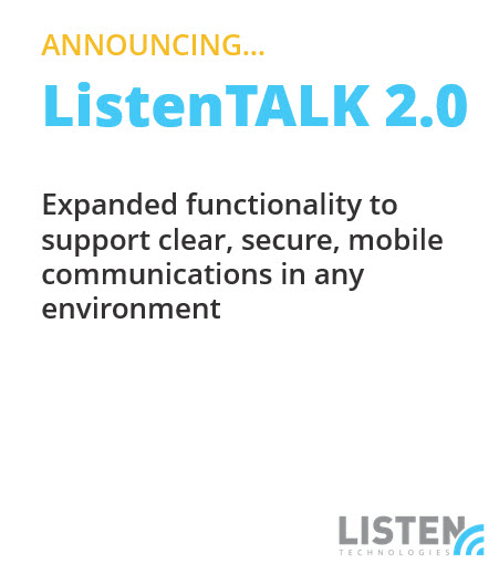 ListenTech's tweet image. #ListenTech is excited to announce an update to our #ListenTALK system that allows for up to 20 groups in the same area with no interference, adds additional subleader capabilities, a new interpretation mode, and enhanced performance. #ListenTALK2.0
try.listentech.com/listentalk-2/