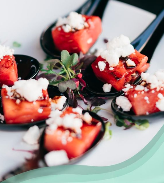 .<a href="/Eatertainment/">EATERTAINMENT</a>'s Watermelon, Feta &amp; Balsamic Reduction canapé has us dreaming of summer days!