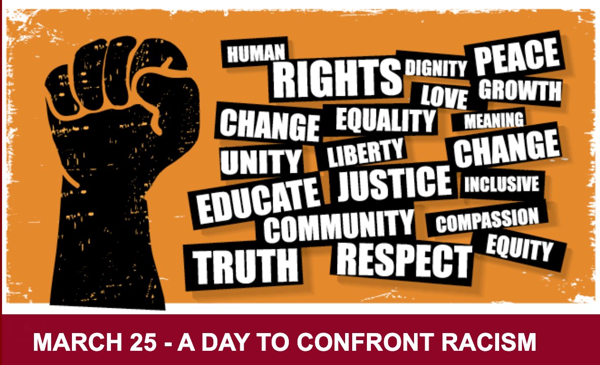 SpfldCollege's tweet photo. Join us tomorrow (3/25) for a Day to Confront Racism, featuring free virtual workshops with special guests. 

Learn more: https://t.co/P1P7Q0mSMx https://t.co/SqmH9gU5dK
