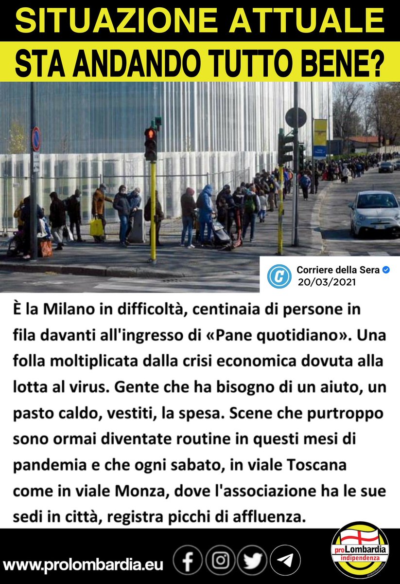 proLombardia's tweet photo. TUTTO BENE? MOLTO MALE
Lo stato italiano durante l'epidemia Covid-19 ha dimostrato tutte la sua INADEGUATEZZA, la giunta regionale lombarda ha saputo far di peggio come dimostrano i comportamenti proni ad ogni decisione del governo sommate a scelte goffe non degne della Lombardia https://t.co/MKYTK7XQIe