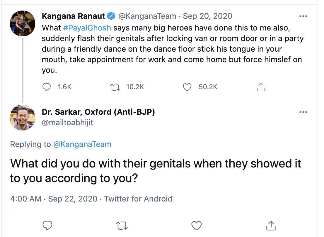 ShefVaidya's tweet photo. Shame on you @UniofOxford for having this misogynist, sexist serial abuser @mailtoabhijit on your rolls. He appears to be a disgusting perv! How can you normalise such behaviour? #ShameOnYouOxford https://t.co/QnEyqx894m