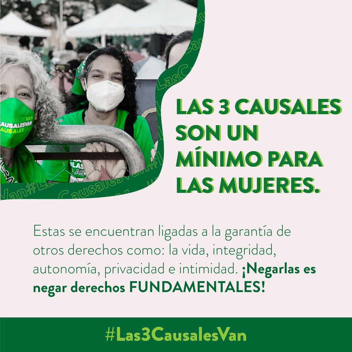 womenslink's tweet photo. Las 3 causales son un mínimo para las mujeres. Estas se encuentran ligadas a la garantía de otros derechos como: la vida, integridad, autonomía, privacidad e intimidad. ¡Negarlas es negar derechos FUNDAMENTALES! #LasCausalesVan #RepúblicaDominicana https://t.co/Ug30w2Z0SV
