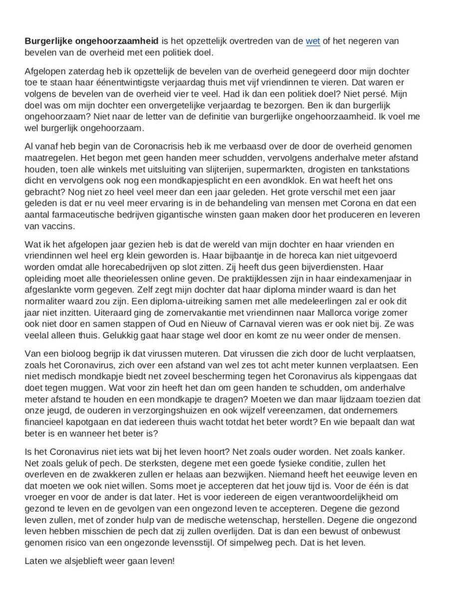 Burgerlijk ongehoorzaam?