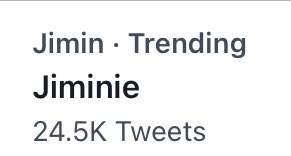 miIfminnie's tweet photo. “Jimin paved his own way” trending under his own Twitter category 😭 https://t.co/VegQ6GOTO6