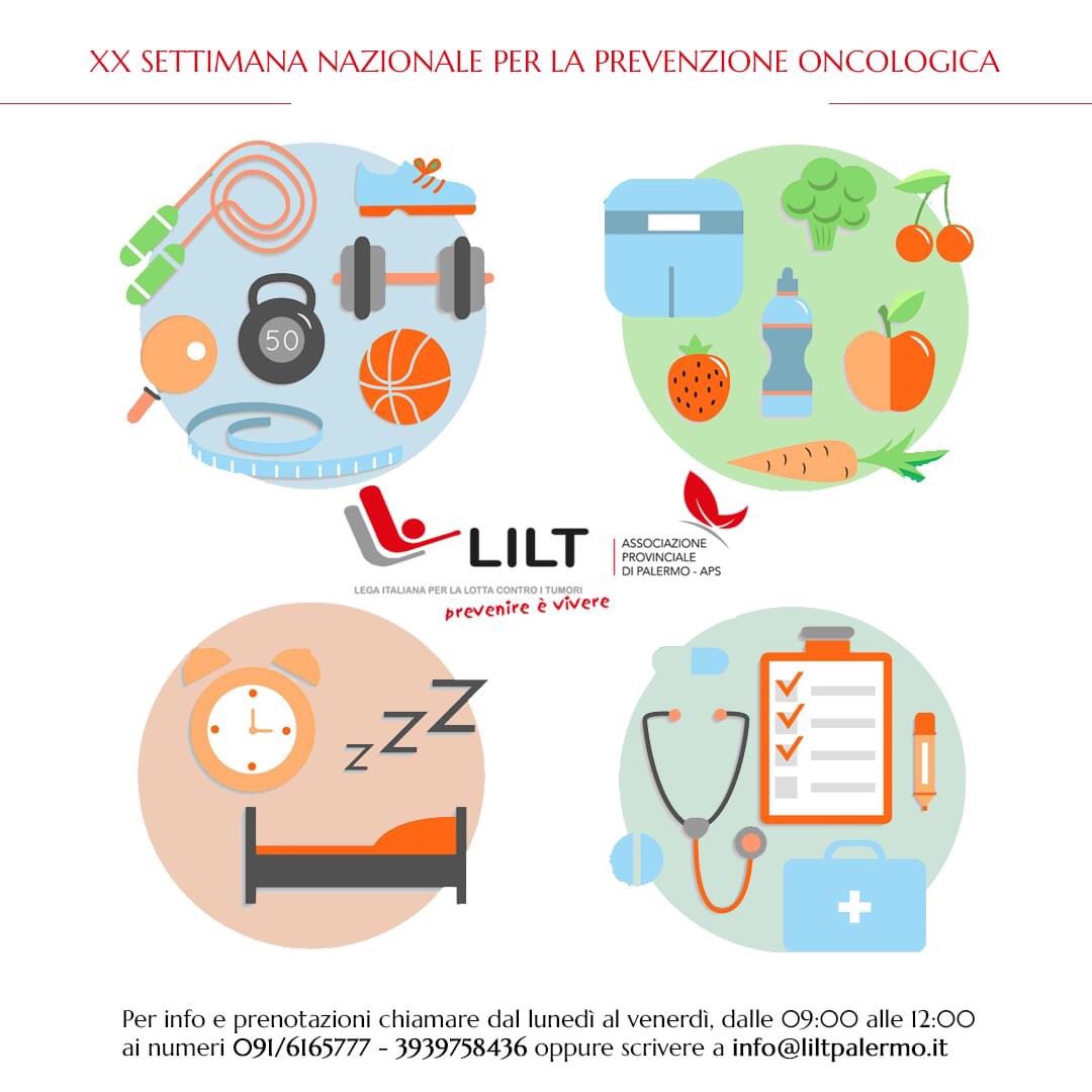 XX Settimana Nazionale Per La Prevenzione Oncologica ❣
<a href="/LILTnazionale/">LILT</a> 

#lilt #liltpalermo #palermo #salute #prevenzione #liltsicilia #news🩺