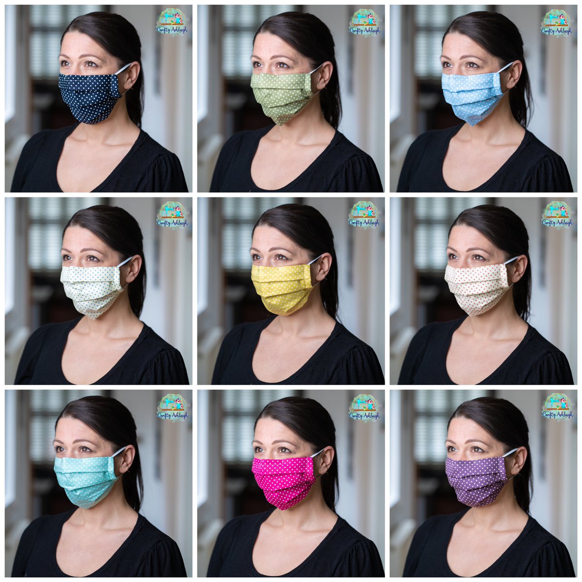 🎵I can sing a rainbow, sing a rainbow, sing a rainbow too...🎵
The new POLKADOT COLLECTION @craftyashshop featuring all the colours of the rainbow is now available! 
Why not brighten up your outfit with one of these fabulous fabric face masks, today!
#PolkadotFaceMask