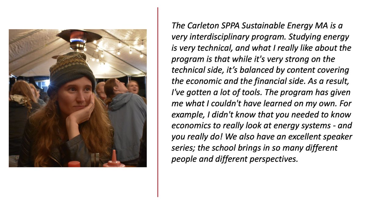 CarletonSPPA's tweet photo. Lauren Johnson is a 2nd year SPPA student in the Sustainable Energy program. Read about her experience so far & look out for her upcoming article in the Princeton Journal of Public and International Affairs! @PrincetonSPIA @CUGradStudies #SPPAcurrentstudents #SPPAfuturestudents https://t.co/DuuAGZTqc6