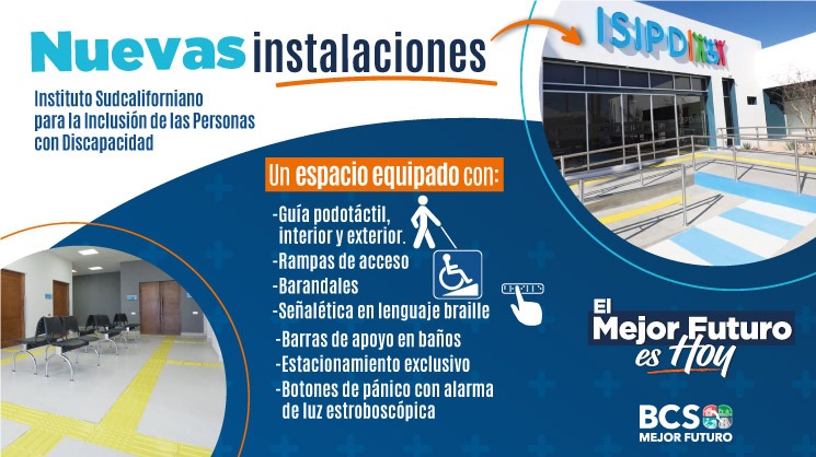 GobBCS's tweet photo. Para continuar fortaleciendo la cultura de la inclusión, el Gobierno de #BajaCaliforniaSur construyó las nuevas instalaciones del Instituto Sudcaliforniano para la Inclusión de las Personas con Discapacidad #ISIPD. #ElMejorFuturoEsHoy https://t.co/4gJxl2qJVv