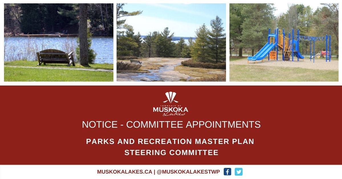 The Township invites applications to participate on the Parks and Recreation Master Plan Steering Committee. 
This is an opportunity to help set the direction for the delivery of recreation services. Deadline is April 7, 2021. Details: ow.ly/5FCY50E7uc5