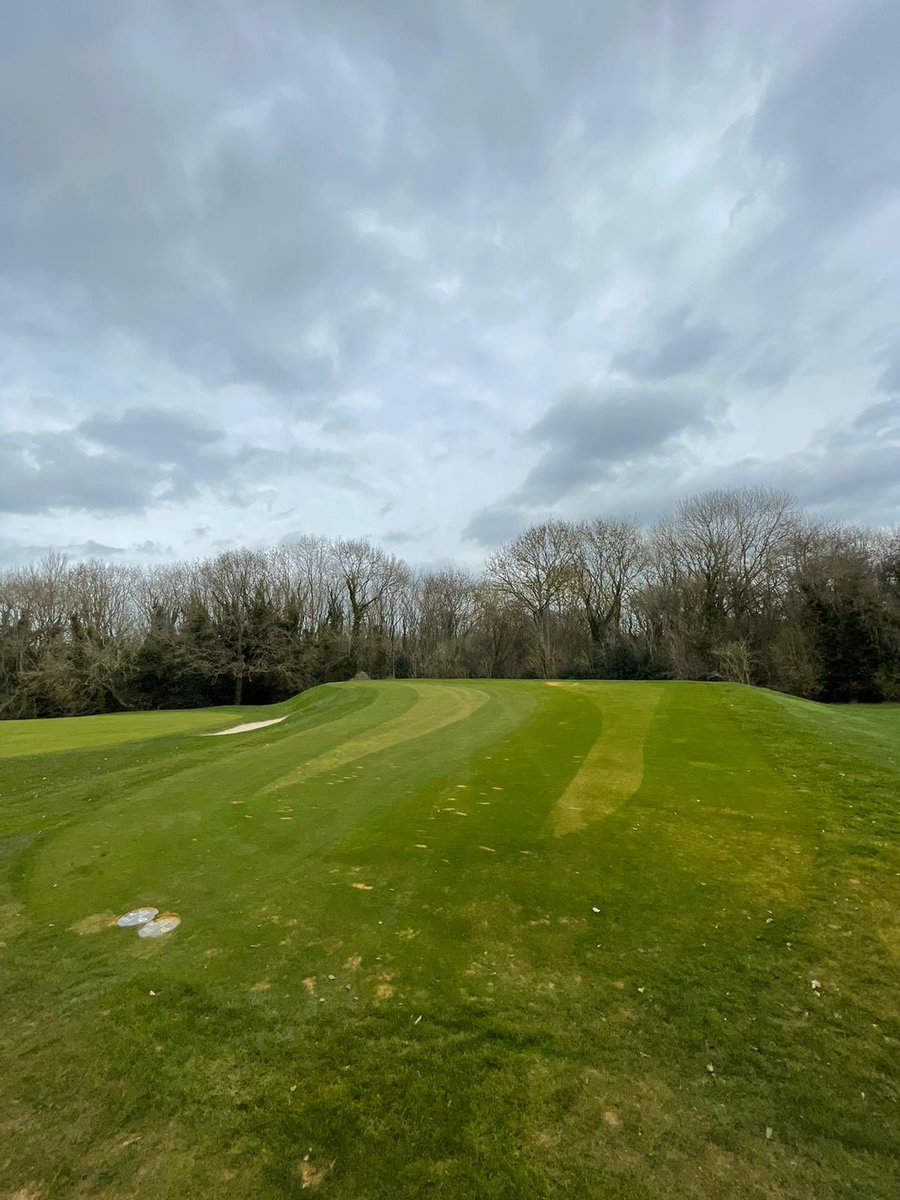 WHGCgreenkeeper's tweet photo. Light dressing on tees &amp; approaches today and brushed in once dry. https://t.co/mgHw4h8ET6