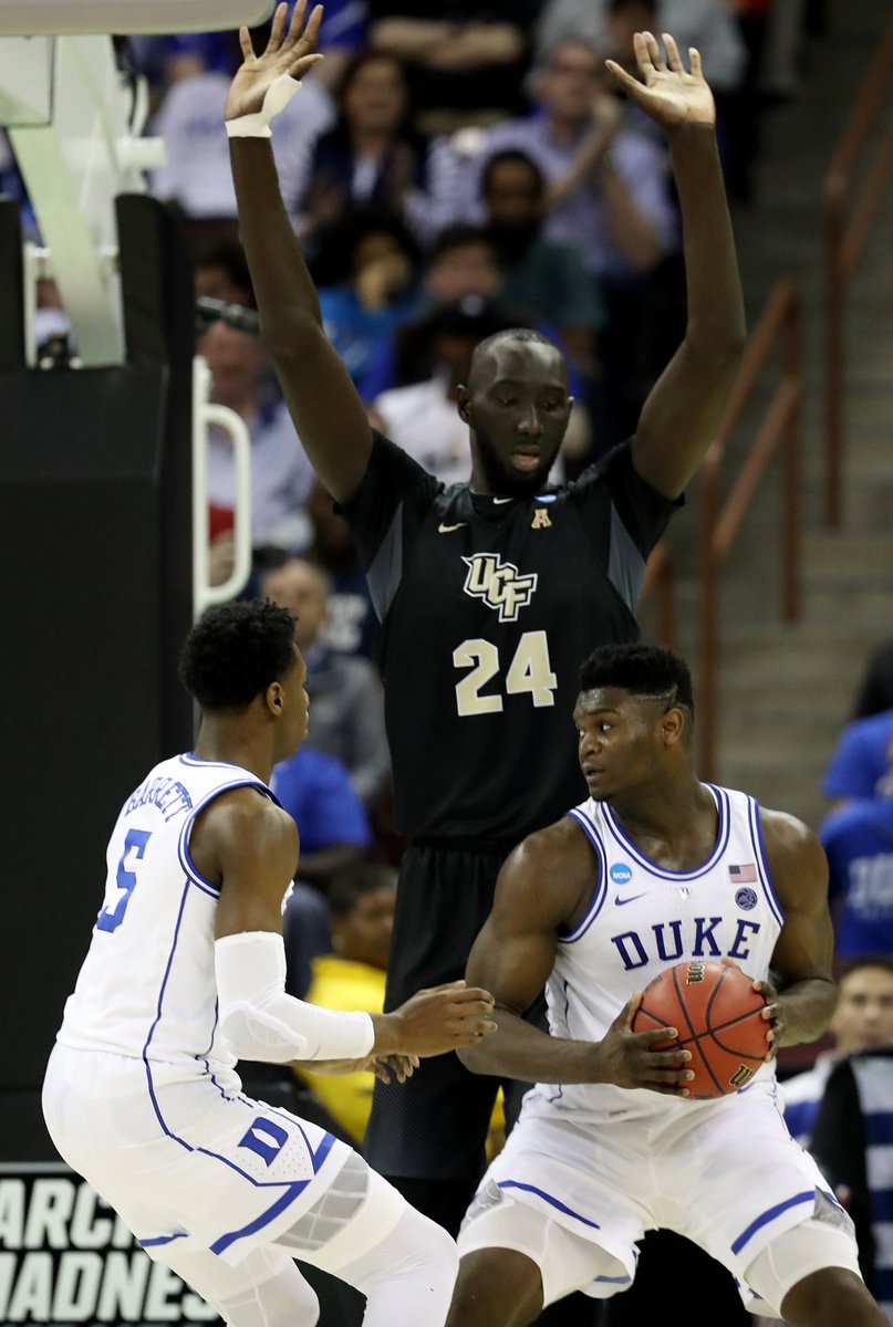 This photo of Tacko & Zion is still INSANE 🤯 #OTD #MarchMadness