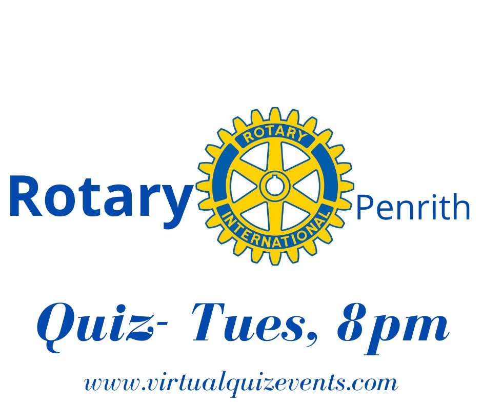 📢Join us on Tues 30th March, 8pm for our new, online quiz!
✅visit virtualquizevents.com to register
✅£3 to enter
✅Raise funds Penrith Rotary
🏆Cash prizes for 1st, 2nd &amp; 3rd place.

<a href="/alanhinkes/">Alan Hinkes OBE</a> <a href="/keswickbootco/">Keswick boot co</a> <a href="/discoverpenrith/">Discover Penrith</a> <a href="/Catstycam/">Catstycam.com</a> <a href="/PenrithShow/">Penrith Show (UK)</a>
