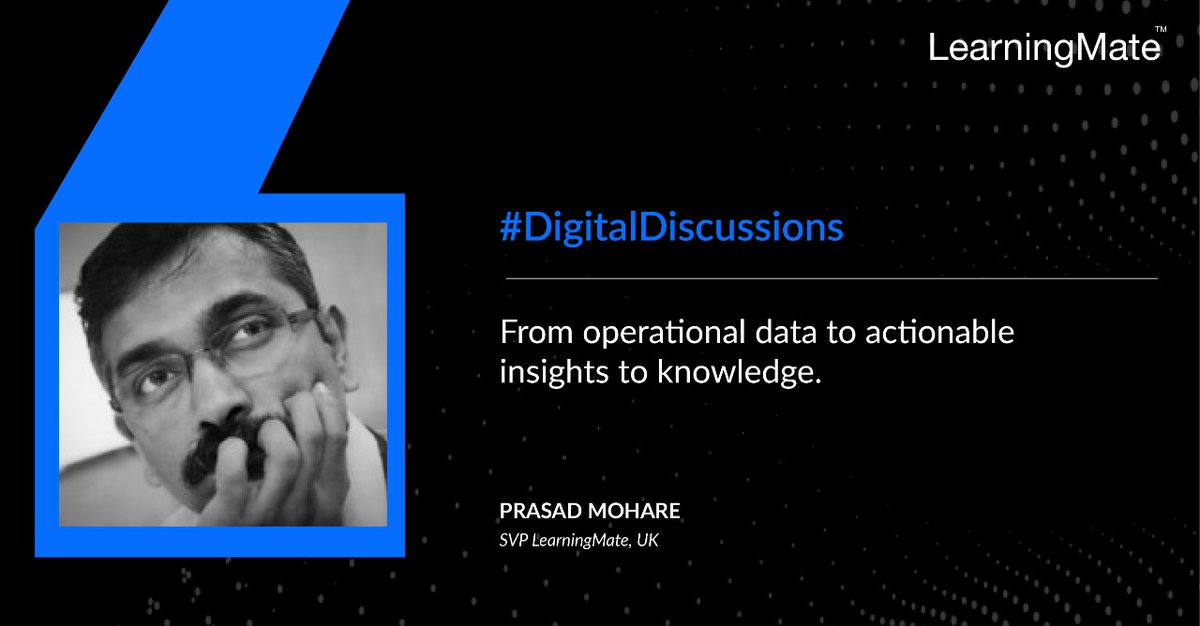LearningMateUK's tweet image. #DigitalDiscussions: #Knowledge starts with #data.

#edtech #elearning #insights