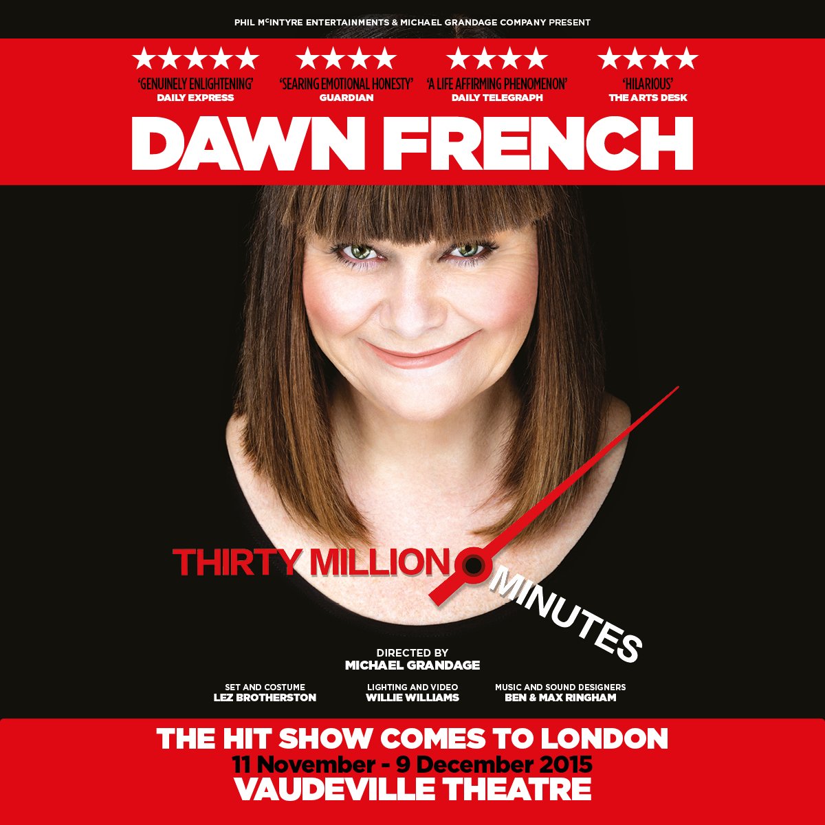 TourDesignLDN's tweet photo. From our #design archives: @Dawn_French 30 Million Minutes 2014/2015 based on her life &amp; career, produced for @McIntyre_Ents and directed by @MichaelGrandage  #TourDesignLondon #GraphicDesign #Design #LiveComedy https://t.co/LTWuEFSajr