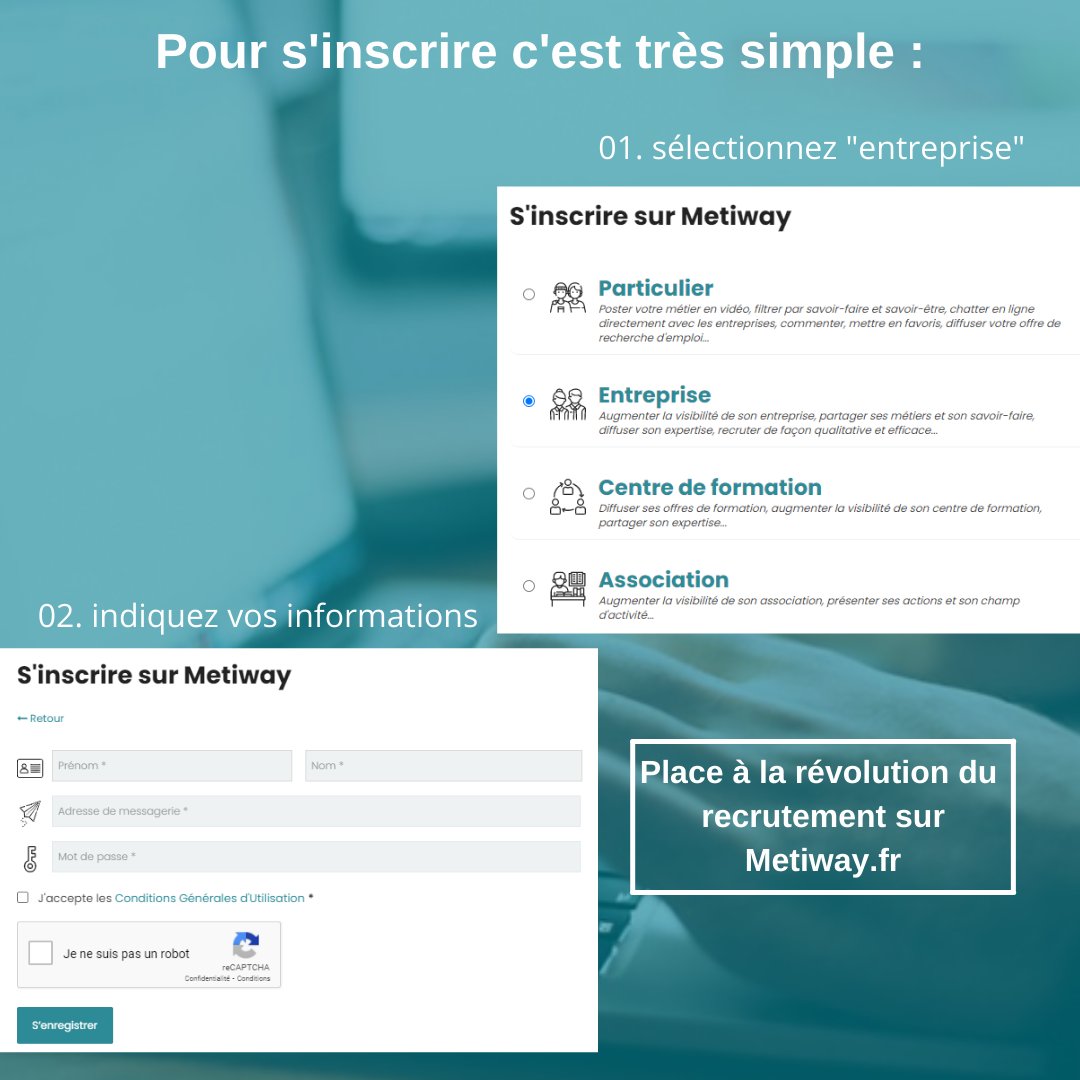 metiway's tweet photo. 📄✔️ [Meti-news] Vous avez besoin d’une MEILLEURE VISIBILITÉ auprès des clients, partagez VOS VALEURS AJOUTÉES !

C’est facile ! 📝

Créez votre fiche gratuitement comme ci-dessous 👇

#metiway #metiers #fichesmetiers #visibilite #clients #valeursajoutees #entreprises https://t.co/gbKH5haB6D