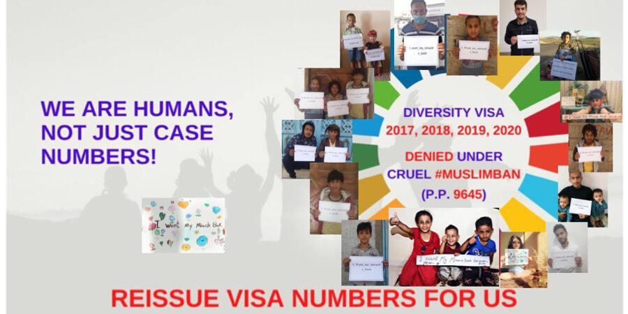 hoda139013's tweet photo. @yousef85059331 @VP @POTUS @MuslimAdvocates @NIACouncil @ACLU @AILANational @AmbRice46 @nedprice @PressSec @SecBlinken @AprilDRyan Join Us to Protest for Thousands of #DiversityVisa Cases #DV2017-2020 Denied under Trump-era #Racist #Zenophobic #MuslimBan #AfricanBan #ImmigrantBan Spending Their Life Savings in the Process.
#I_Want_My_Miracle_Back
#NoBan
@ACLU
@AILANational
#pp9645 #pp9983 #pp10014 https://t.co/kXBAfw5YO9