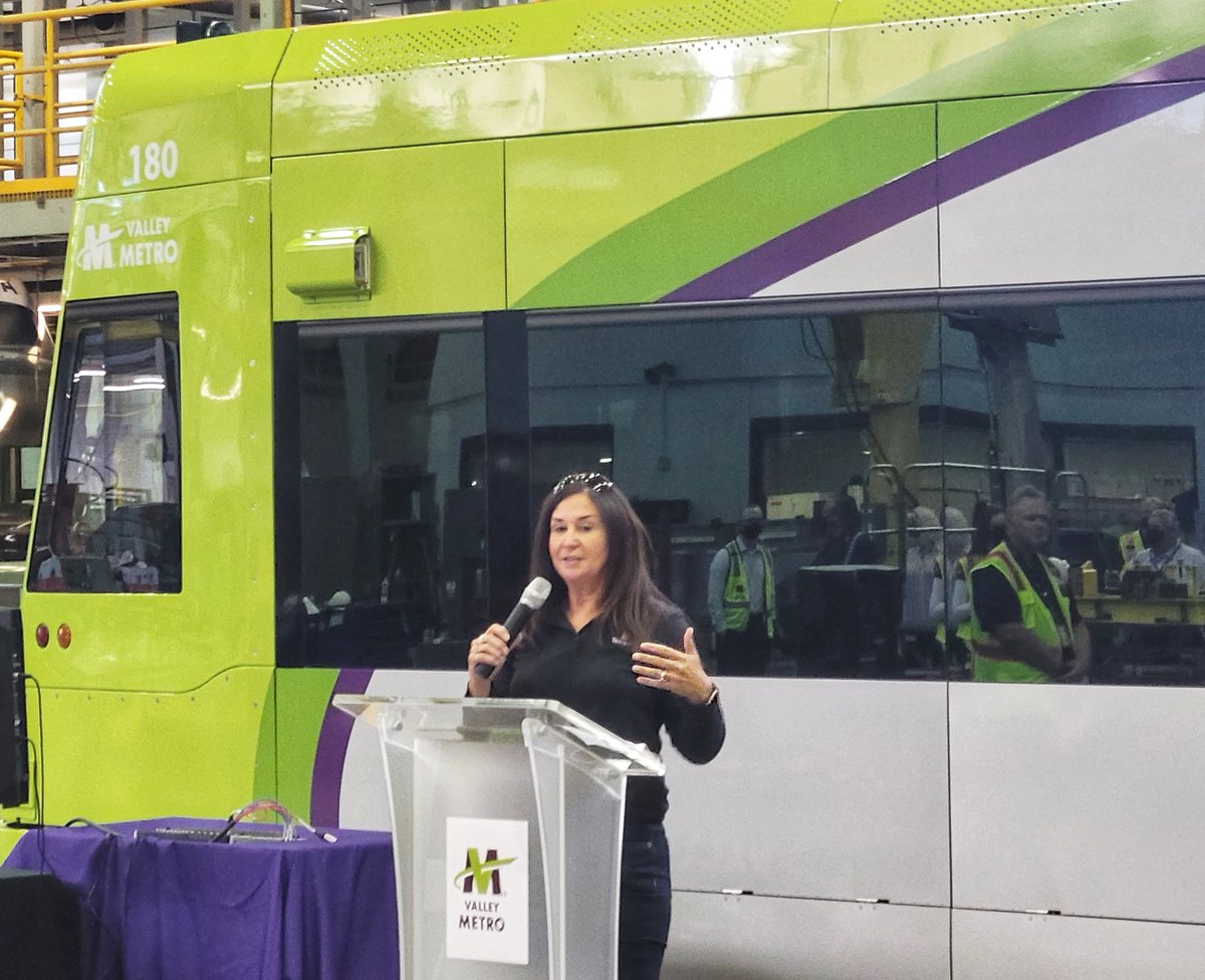 ArredondoSavage's tweet photo. The #TempeStreetcar will be rolling out very soon to a city near you.
A great tour of the @valleymetro facility with @MesaDistrict3 and @mayorcoreywoods.
And of course, #TeamTempe was ready to represent! https://t.co/cJzvhXe4Pu
