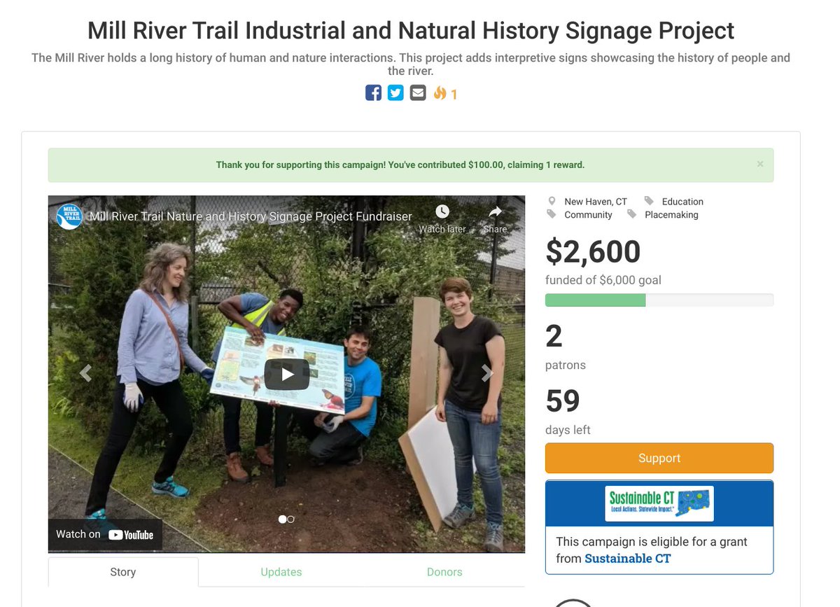 JRLogan's tweet image. The Mill River Trail is campaigning to add educational signs along the river. This will give people another reason to walk the trail. More at: millrivertrail.com/signs