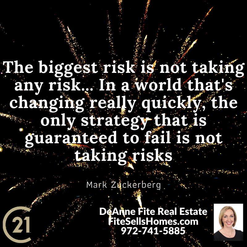 deannefite's tweet photo. Don't be afraid to take risks. #deannefiterealestate #fitesellshomes #century21judgefite https://t.co/XZnxNX6aaF