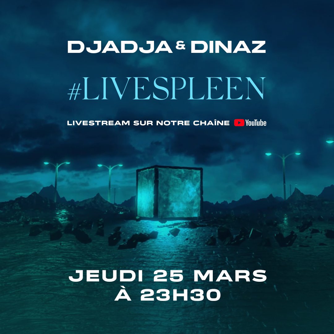 DjadjaDinaz's tweet photo. Demain rendez-vous avant minuit la meute 🐺 #LIVESPLEEN 🎁

#SPLEEN 26.03.2021 🧊 #teamDD https://t.co/RfLZLDELws