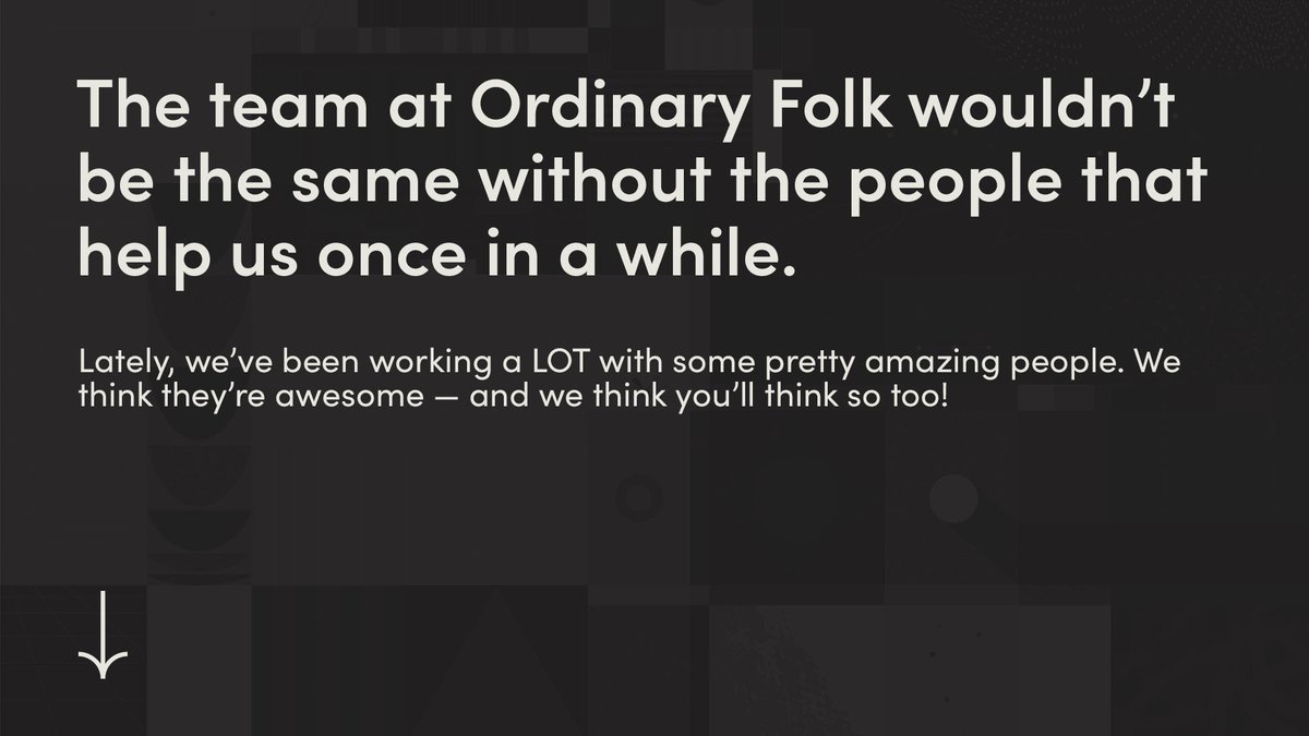 Teaming up with talented folks makes all the difference — not just in the product of our work, but in the process too. 

We're excited to share a little bit about some of the people who have recently been helping us out on a regular basis!