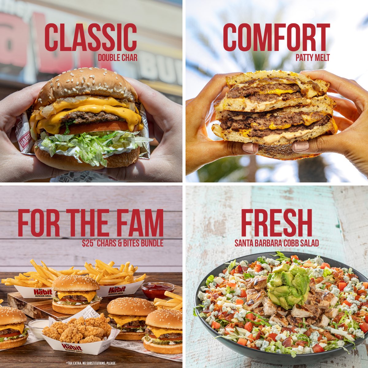 habitburger's tweet image. Join us for #GreatAmericanTakeout! Not sure what to order?👇🏽

Share your meal with the hashtag #TheGreatAmericanTakeout and Great American Takeout sponsors will donate to nonprofits @COREGives and @NRAEF to support restaurant workers (up to $555,000). 

thegreatamericantakeout.com