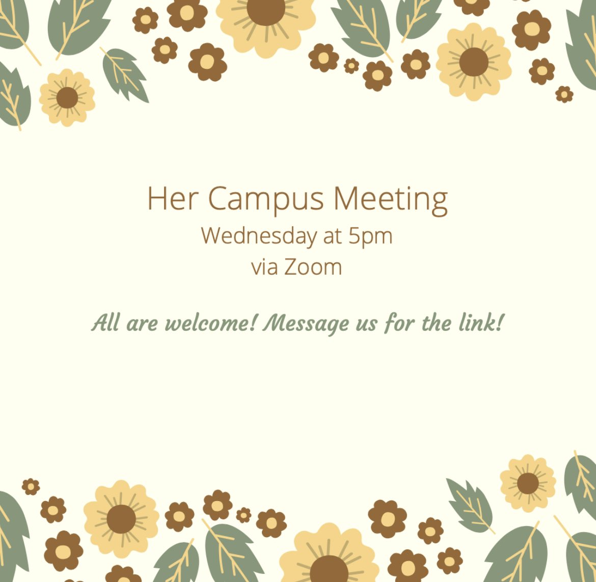 Hope everyone enjoyed Wellness Day yesterday! 

Join Her Campus tonight at our meeting! All are welcome!! 
#Wednesdayvibe #meeting #hercampus