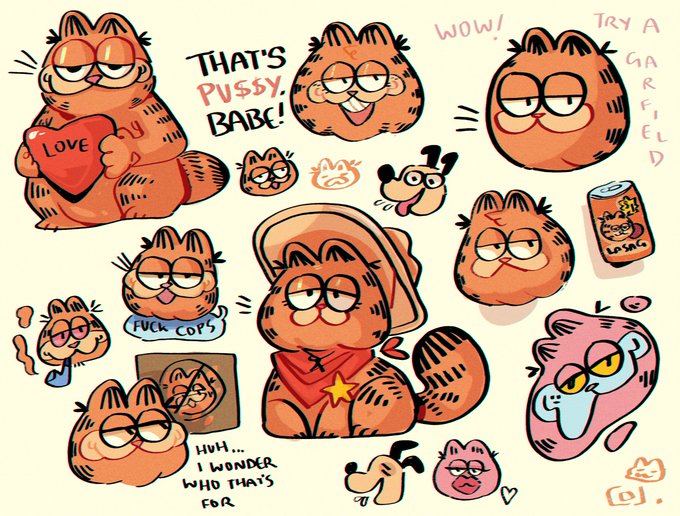 had a request for some garfields put in by @transreigen i simply could not possibly refuse 
