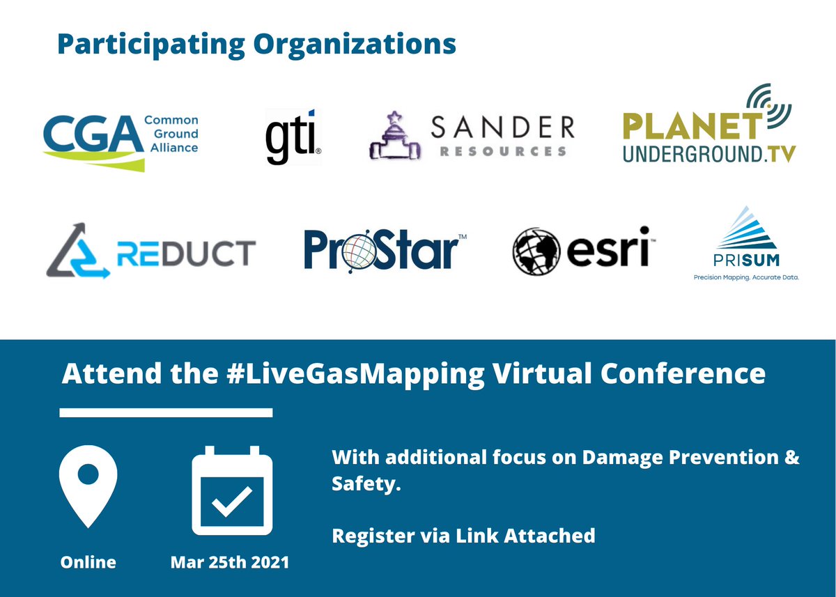 PRISUM_tech's tweet photo. The #LiveGasMapping conference tomorrow will host experts from @Esri @CGAConnect @GasTechnology @ProStar_Geocorp @PlanetU_TV and more! This is a must-attend! Join for free >>>https://t.co/tya0horQ8s
#mapping #infrastructure #utilities #webinar #gas #innovation #technology #energy https://t.co/UwYYEk4gXa