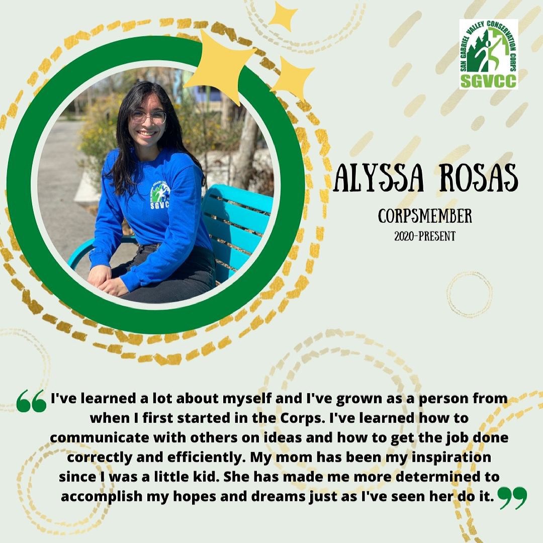 SGV_CORPS's tweet photo. #workingwomanwednesday 👷‍♀️ Alyssa Rosas joined in May 2020 and has a goal of finishing her Associate’s degree and receiving her Bachelor’s degree in Nursing so she can become a pediatric nurse. She credits her Mom for being a big inspiration in her life. We are excited for what https://t.co/yBd9Rw69Po