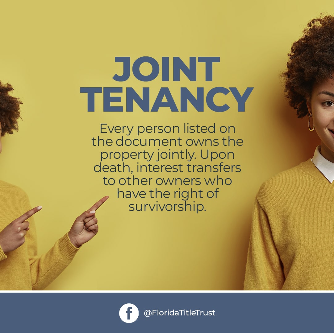 fltitleandtrust's tweet photo. It’s important for you to understand the different types of title forms. 💭🧐
.
.
#fltitletrust #titleforms #commontenancy #jointtenancy #tenancybytheentirety #titleclosing #closingcompany #titleservices #miamititlecompany https://t.co/w6y89FD2zc