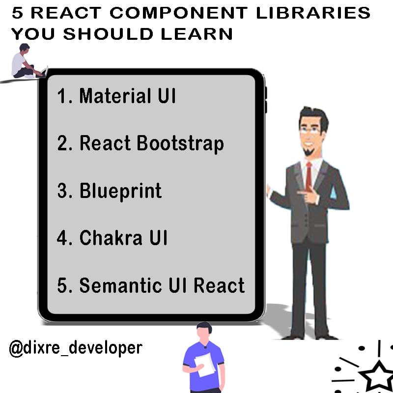 dixre_engineers's tweet photo. 5 React Component Libraries You Should Learn.

#100DaysOfCode #React https://t.co/1Im7JBDxKm
