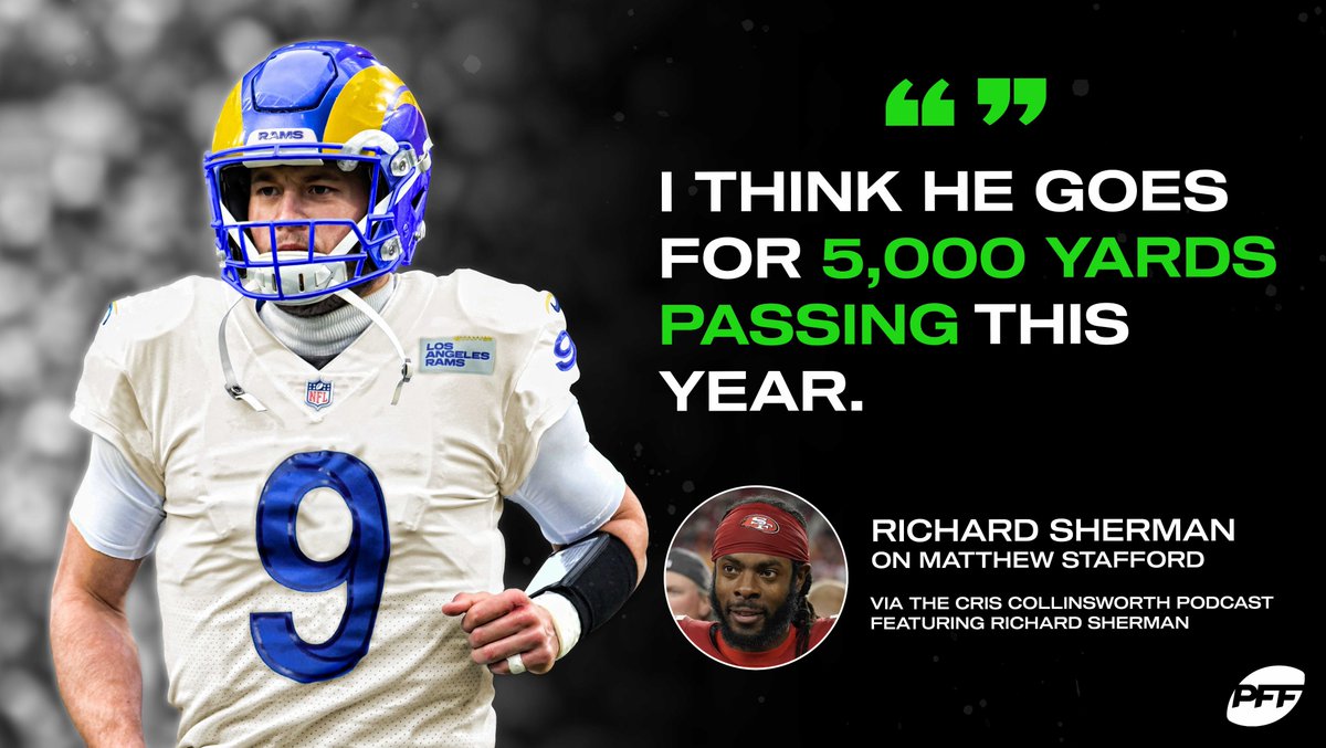 PFF's tweet photo. Matt Stafford + Sean McVay 🚀🌕 https://t.co/tOahvLpmxH