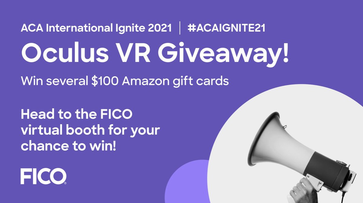 Are you attending the <a href="/ACAIntl/">ACA International</a> #ACAIGNITE21 Conference? Stop by our virtual booth and be entered to win an Oculus VR headset or $100 Amazon gift cards. bit.ly/313UxOK
#analytics #acaignite #collections #ai