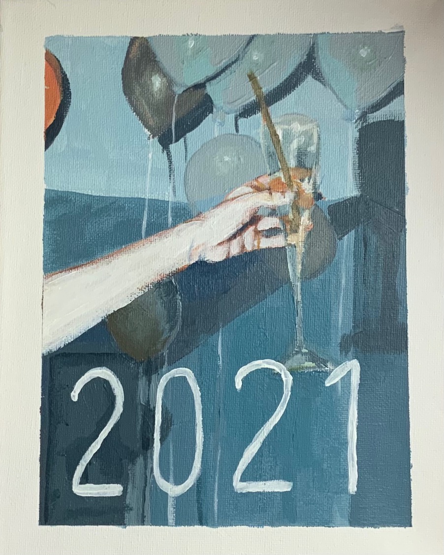NTCitySchools's tweet photo. The @AlbrightKnox has selected NTHS sophomore Eleanor Collins to show in the Future Curators 2021 Exhibition! Her painting “New Year” was selected from student work submitted from across WNY. Congrats, Eleanor! Read more: https://t.co/qVIWHf1ABF #NTstrong https://t.co/PStcLZSgWR
