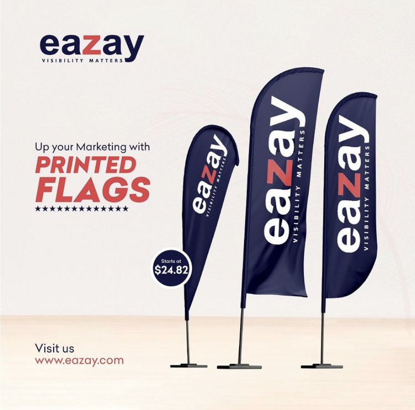 eazay_global's tweet image. Improve your marketing strategy with uniquely shaped Eazay flags. Get a modern touch in conventional Advertising at Eazay.
Shop Now: eazay.com
#Eazay #Eazay global #customizedflags #customflag #customflag #printedflags #flags #flagbranding #brandidentity #branding