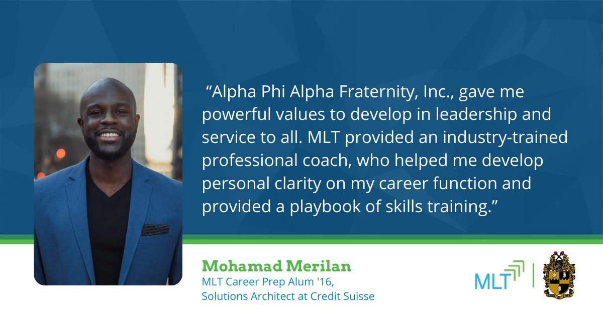 MLTOrg's tweet photo. MLT is proud to partner with @APA1906Network in a shared mission to get more talented people of color into game-changing careers and leadership positions. #MLTAlphaPhiAlpha #CPwithMLT #APA1906Network https://t.co/Yg09t7BCAC https://t.co/jRsfJAIcGB