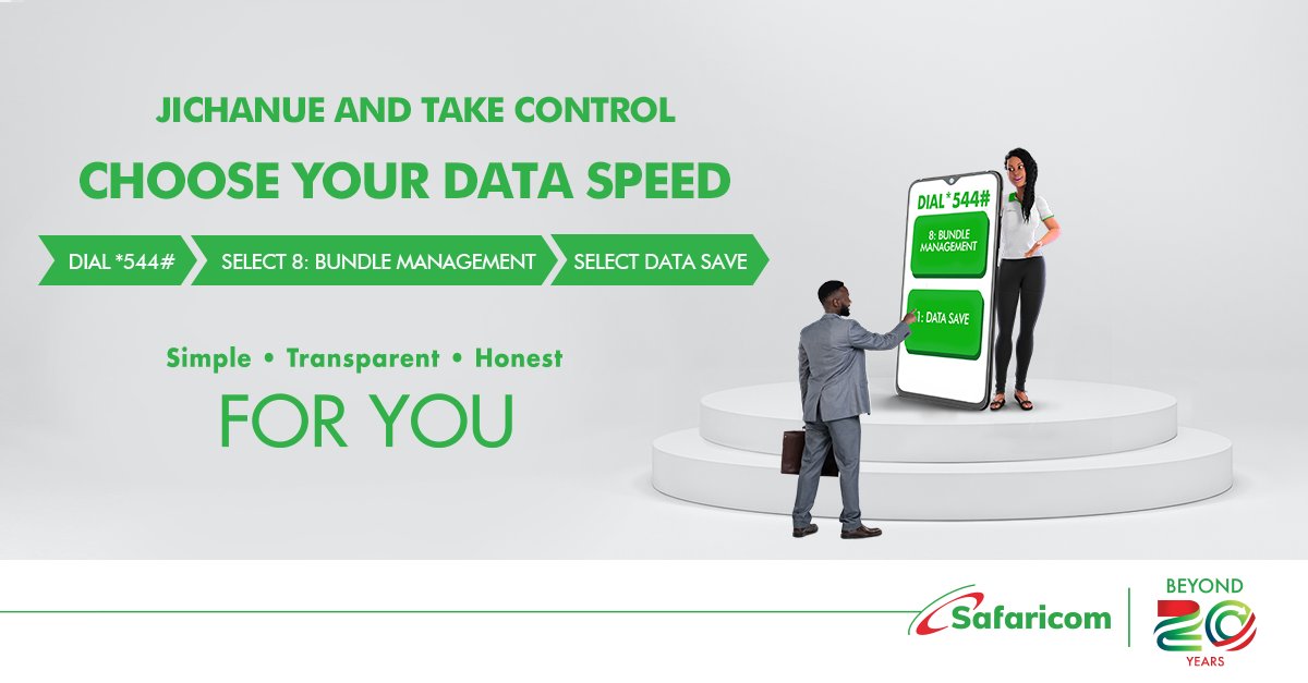 ItsMainaKageni's tweet image. Boss, you learn a new thing everyday... hebu, on your Safaricom, dial *544# and then select 8 for Bundle Management then select &apos;Data Save&apos;. Thank me later! #DataSave #Jichanue