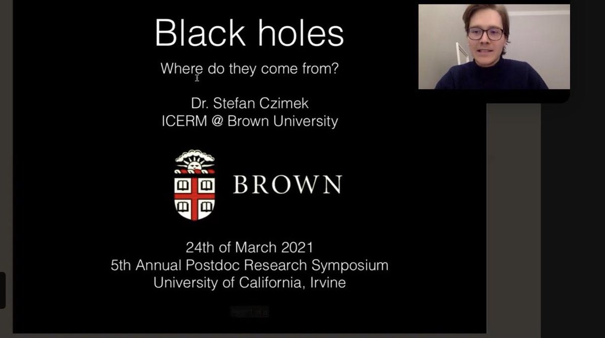 SherrianneNg's tweet photo. It’s almost 1:30 am in 🇸🇬 and I’m tuning into @UCIrvine Postdoctoral Research Symposium organised by @AlieGMale and postdoc association team. 

First talk was on BLACK HOLES and it was definitely worth staying up for!! 🤩 https://t.co/Bjf3BIYQzt