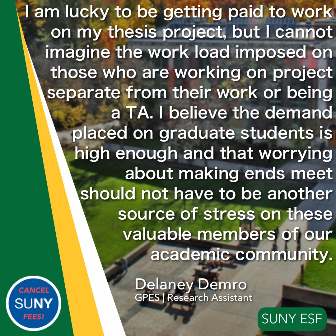 sunycancelfees's tweet photo. All graduate workers @suny work to maintain the university and research on their own projects. But they have to worry about both wages and research progress. Abolishing fees is the very first step to break this vicious cycle. @sunychancellor #SUNYWorksBecauseWeDo #FightFees2021 https://t.co/MpBa3b78I1
