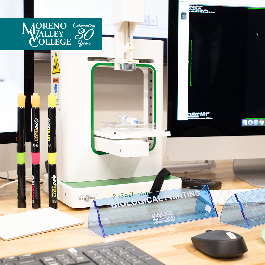 mvcollege's tweet image. Celebrating 30 years of serving Valley residents - On December 5, 2019, Moreno Valley College opens a 4,150-squre-foot iMake Innovation Center to spur innovation, creativity, foster entrepreneurship and drive learning enthusiasm. #30YearsAtMVC #mvcollege