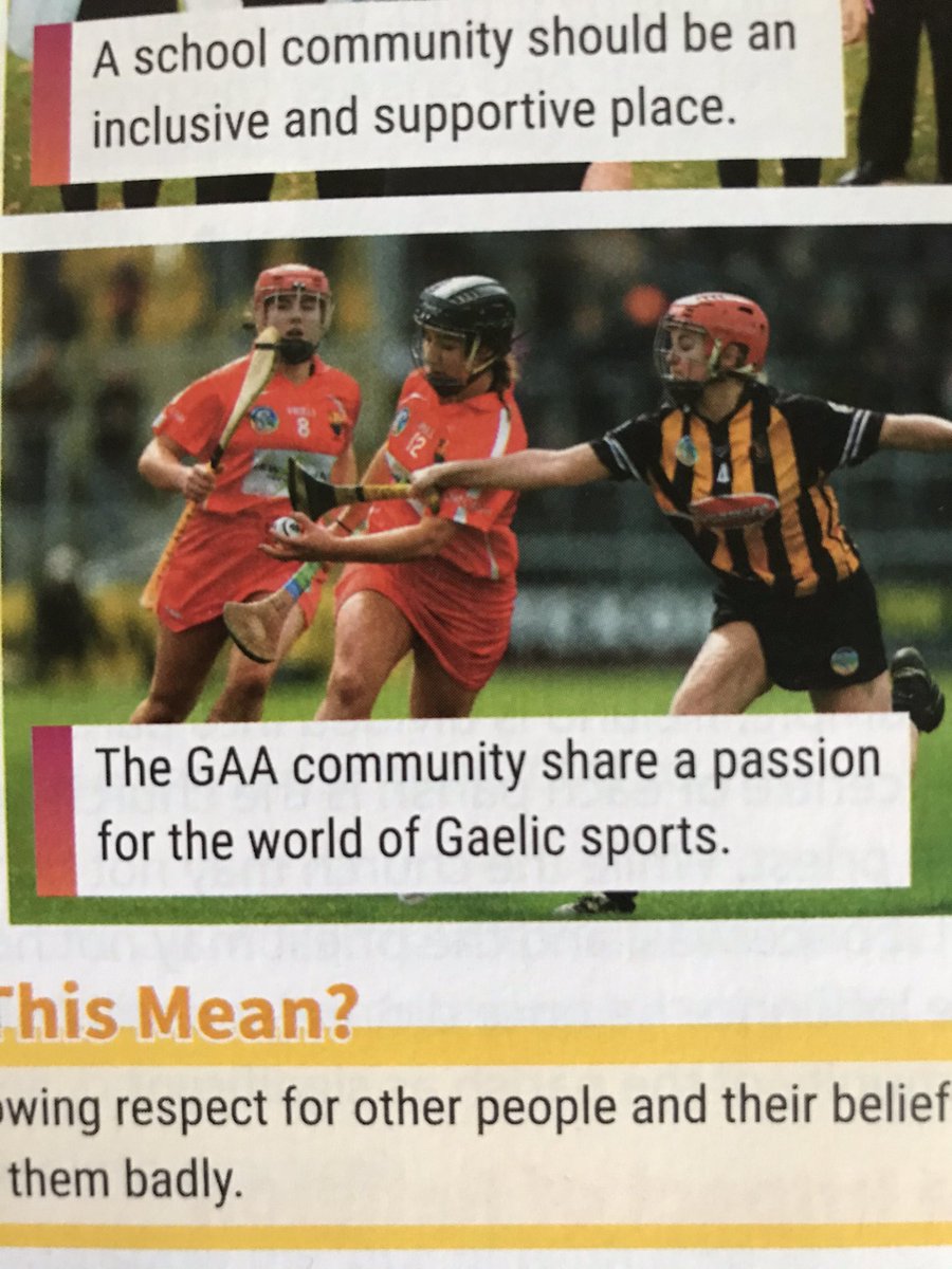 Not only did past pupil Linda Collins win the Senior Cork Camogie with Courcey Rovers, is the current Cork Senior Ladies Camogie captain but she now also appears in a Junior Cycle Religion textbook!@KinsaleComSch <a href="/lindaccol14/">Linda collins</a> <a href="/Claire1Sheehan/">Claire Sheehan</a>