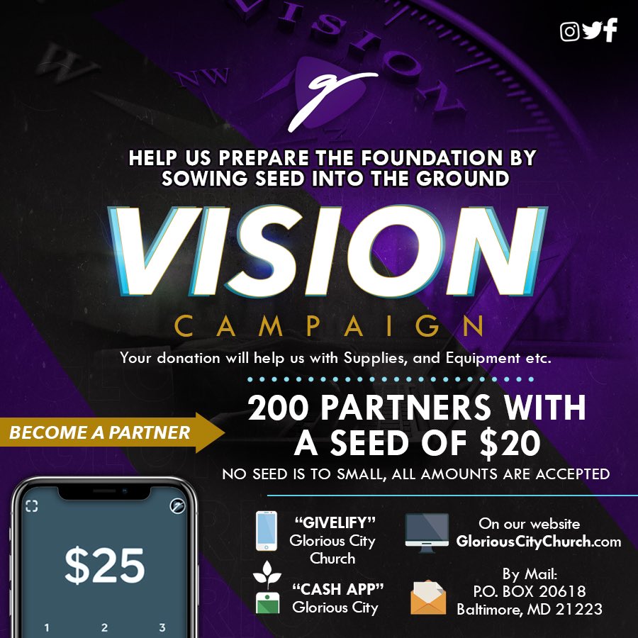 Gccbaltimore's tweet photo. Blessings Family, We’re stepping out in FAITH to plant 🌱 a new, life-giving church, a place of belonging. We ask by FAITH that you would consider partnering with us by sowing a seed into our vision. Every seed is accepted and appreciated. Thank You in advance!!!! https://t.co/xdSC29dBea